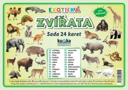 Přírodověda Sada 24 karet exotická zvířata A7 10x7cm