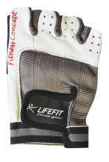 Fitness rukavice LIFEFIT® PRO, vel. S, bílé