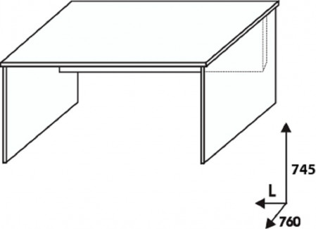 Stůl psací SP-L 1200 x 760 x 750 mm
