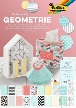 Designový papír Geometrie A4 20ks