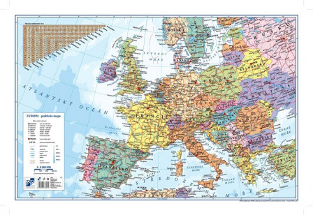 Podložka na stůl mapa Evropa 60x40cm