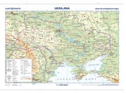 Nástěnná mapa obecně zeměpisná oboustranná Ukrajina