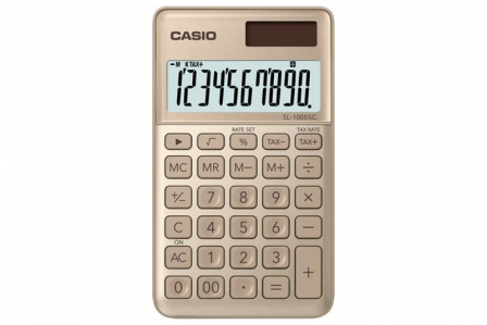 Kapesní kalkulačka CASIO SL 1000SC zlatá