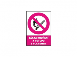 Tabulka A4 Zákaz kouření a vstupu s plamenem