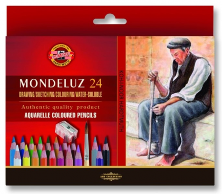 Akvarelové pastelky Mondeluz K-I-N 24ks