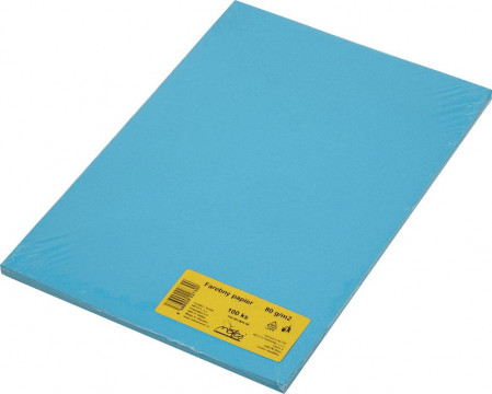 Barevný papír A3 80g 100ls modrý