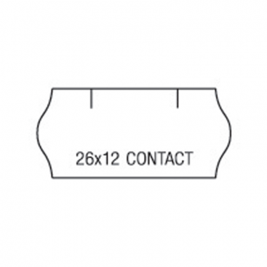 Etikety do kleští CONTACT/26x12/bílé