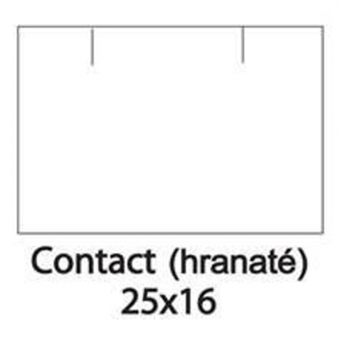 Etikety do kleští CONTACT/25x16/obdelníkové/bílé