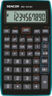 Vědecká kalkulačka SENCOR SEC 105 BU černá/modrá