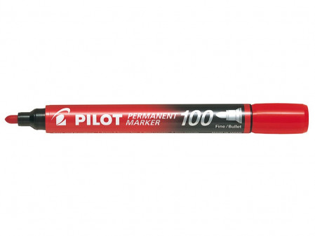 Permanentní popisovač Pilot 100 červený