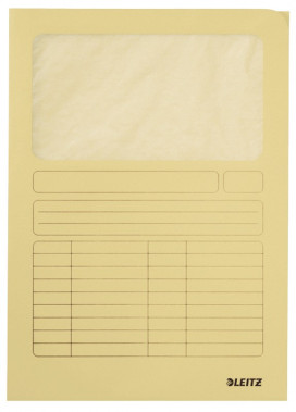 Desky A4 Leitz s okénkem eko karton žlutá