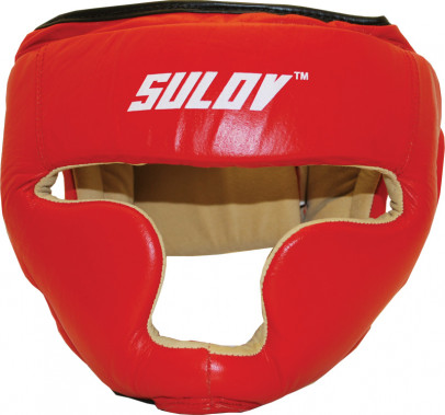 Chránič hlavy uzavřený SULOV®, kožený, vel. L, červený