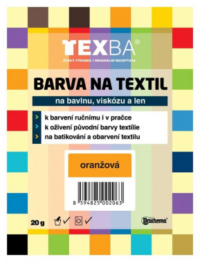 Barva na textil Texba 20g oranžová