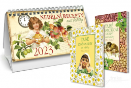 Kalendář stolní 2023 Nedělní recepty naší babičky+Tajné levné+ Tajné bramborové recepty