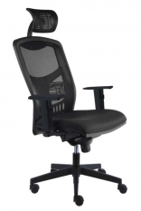 Kancelářská židle York Net E-SY -synchro, černá