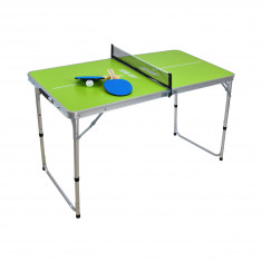 Vnitřní stůl na stolní tenis SULOV® MINI, skládací, zelený s příslušenstvím