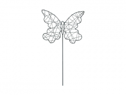 Zápich Motýl/Slepice 45cm
