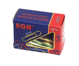 Kancelářské sponky RON 453 100ks barevné