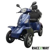 Elektrický čtyřkolový vozík RACCEWAY® STRADA ELECTRIC SCOOTER, modrý lesk