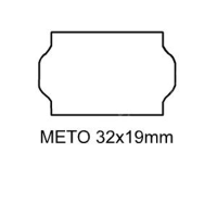 Etikety do kleští METO 32x19mm bílé