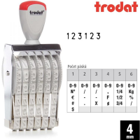 Číslovačka Trodat 1546 4mm, 6x
