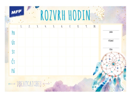 Rozvrh hodin A5 mix