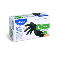 Jednorázové rukavice Nitril L 100ks černé