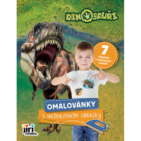 Omalovánky A4 s nažehlovacími obrázky Dinosauři