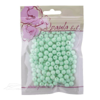 Korálky 8mm 50g mentolová