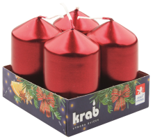Adventní svíčky 4ks bordó