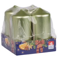 Adventní svíčky 4ks světle zelené