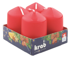 Adventní svíčky 4ks červené
