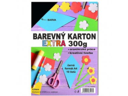 Kreslicí karton A4 300g/m2 10ks černý
