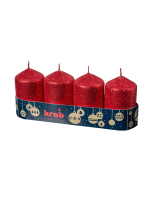 Adventní svíčky 4ks červené