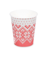 Papírový kelímek 280ml 50ks zimní motiv