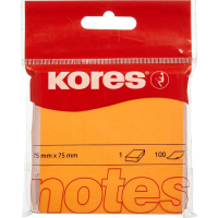 Samolepicí bloček Kores 75x75mm 100ls oranžový