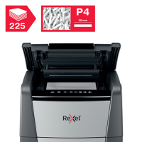 Skartovač   Rexel Optimum AutoFeed 225X křížový řez