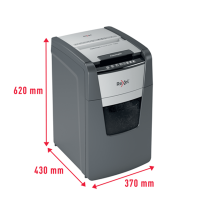 Skartovač Rexel Optimum AutoFeed 130X křížový řez