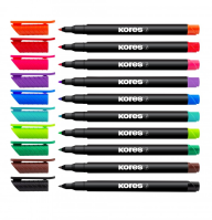 Permanentní popisovač Kores K-Marker tenký M 6ks