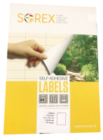 Etikety na archu A4 Sorex 210x297mm 100 etiket
