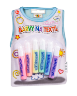 Barvy na textil 6ks perleťové