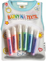 Barvy na textil 6ks perleťové