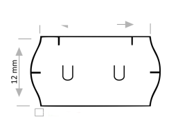 Etikety do kleští UNI 26x12mm bílé