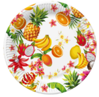 Papírové talíře Tropical mix 8ks