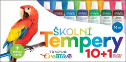 Temperové barvy 10ks+běloba
