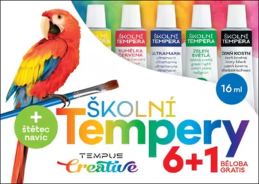 Temperové barvy  6ks+běloba