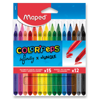 Pastelky Maped Infinity 15 ks+12 ks fixů Jungle