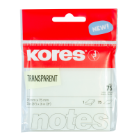 Samolepicí bloček Kores transparentní
