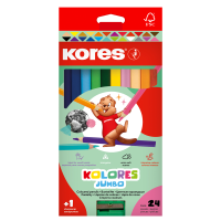 Trojhranné pastelky Kores Kolores Jumbo 24ks