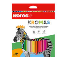 Trojhranné pastelky Kores Kromas 24ks